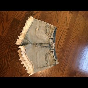Free people denim shorts